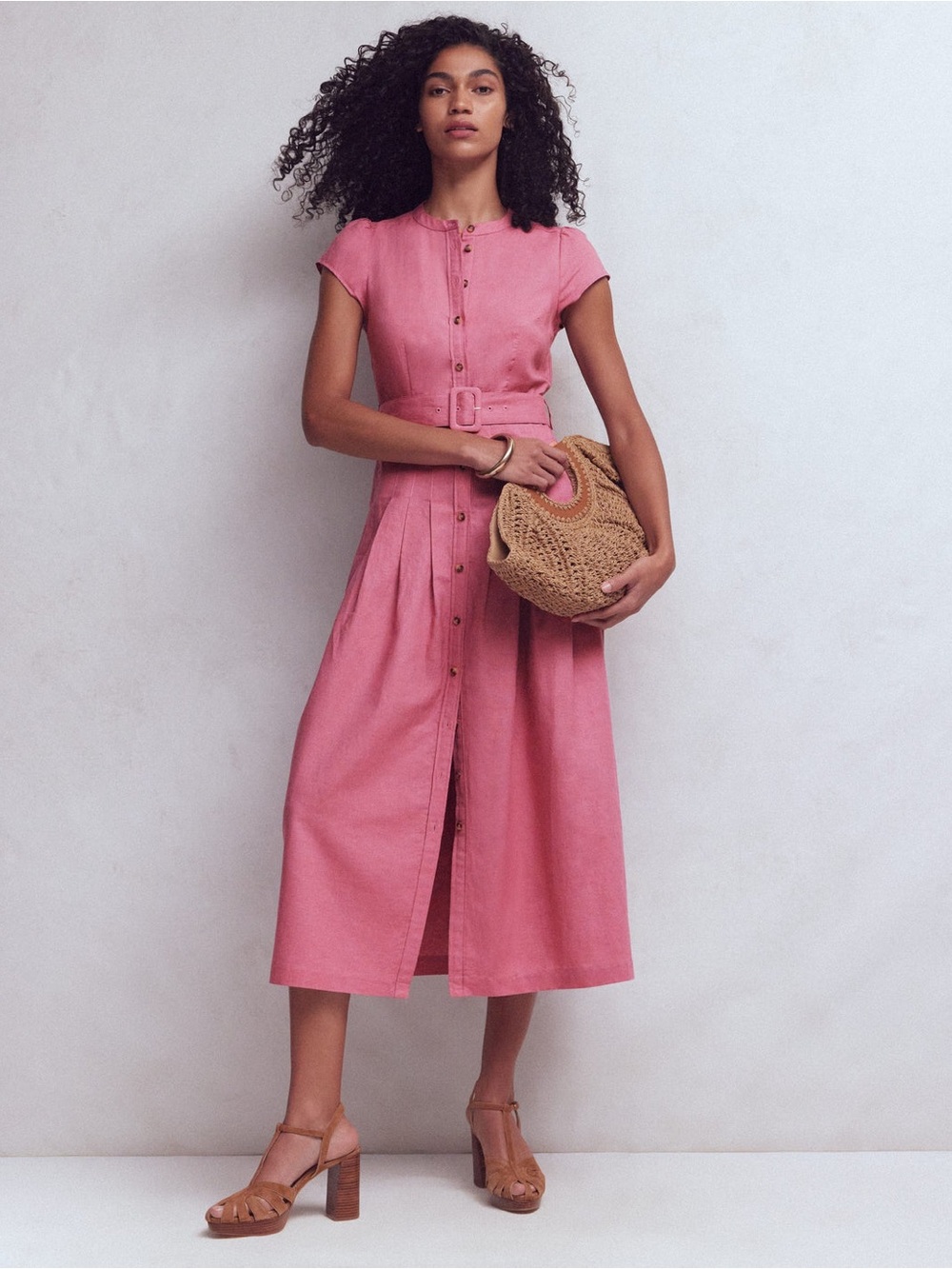 Boden Arabella Linen Blend Dress - Picture 4 of 7